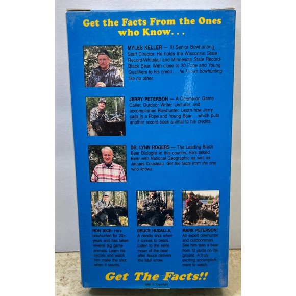 The Bear Facts With Bow & Arrow VHS Tape Vol 1 1990 Eagles View Myles Keller - Picture 2 of 7